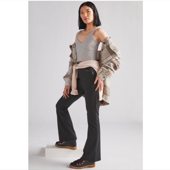 Maeve Pants - Maeve by Anthropologie The Sabine Pants, Pull-on Flare, Gray, Size XS